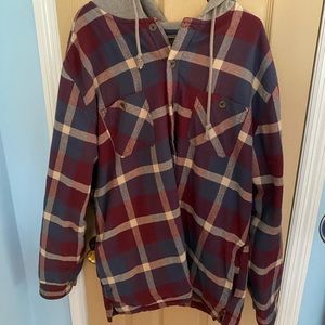 Men’s Flannel Jacket with Hood